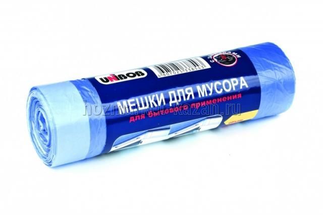 Мешки для мусора 60 л, 20 шт UNIBOB ПНД с завязками, 51465