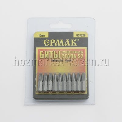 Набор бит РH3, 25мм (10шт)Ермак
