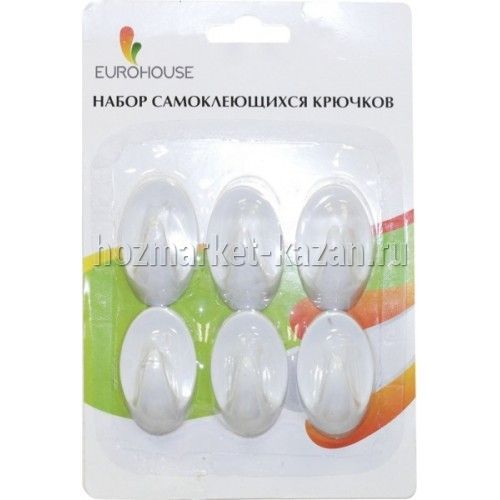 Набор крючков 6 шт EuroHouse, 8048