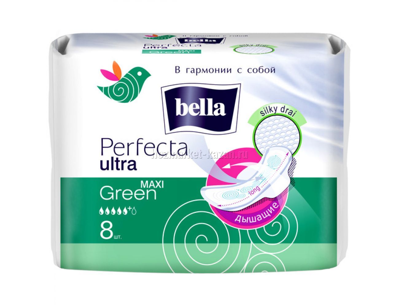 Прокладки Bella Perfecta ultra «Maxi Green» дышащие, 8 шт