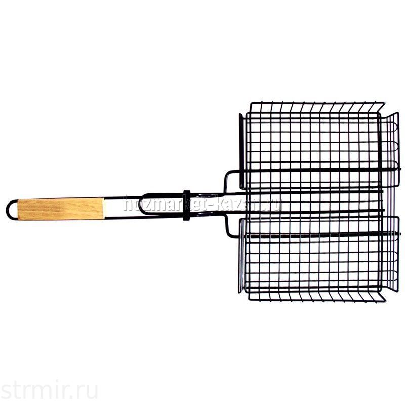 Решетка - гриль 310 х 240 х 55 мм хром КАМ-tools с веером