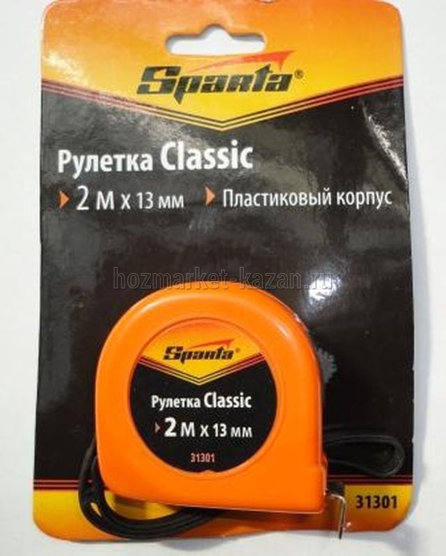 Рулетка 10 м х 25 мм Elastica SPARTA 31314