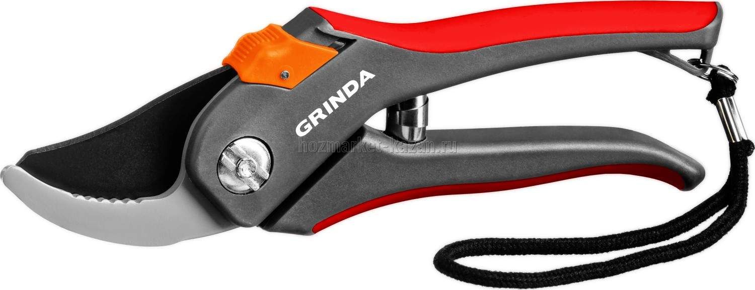 Секатор GRINDA с 2-комп.ручками.d реза-15мм 205мм
