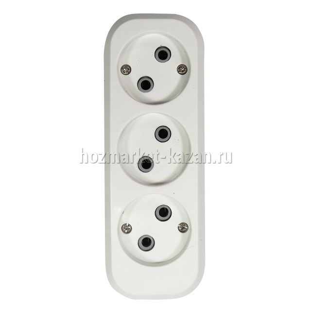 Колодка для удлинителя 3 гнезда б/з, TDM 1518