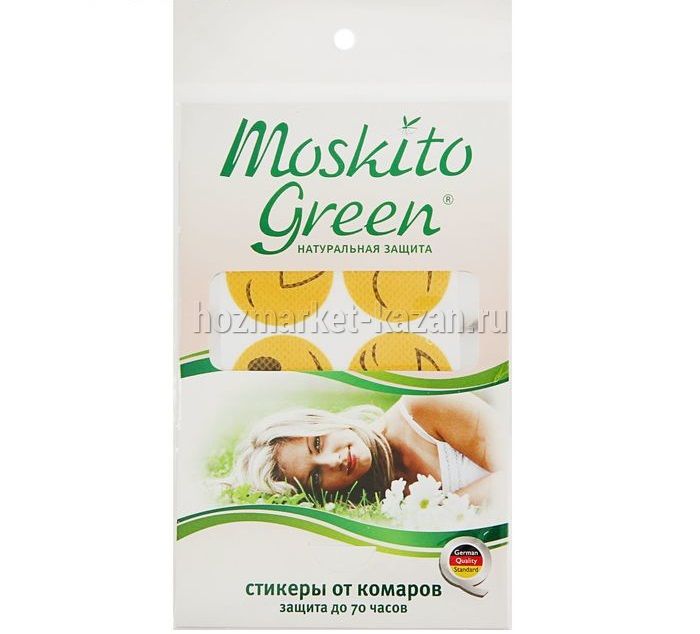 Стикеры от комаров Moskito Green, 6 шт