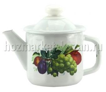Эмалированный чайник 1 л, рисунок: в ассортименте, М2707/4, Эмаль