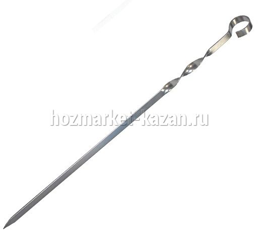 Шампур стальной, толщина 2 мм, 1 шт