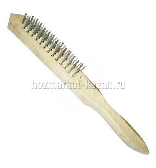 Щетка металлическая с деревянной ручкой Политех