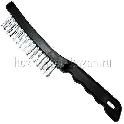Щетка 5-рядная металлическая с пластиковой ручкой Ермак 656-071