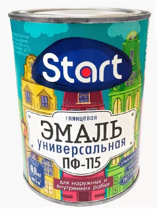 Эмаль ПФ-115 желтая 0,8 кг Start Saiver