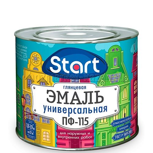 Эмаль ПФ-115 универсальная зеленая 1,8 кг Start Saiver