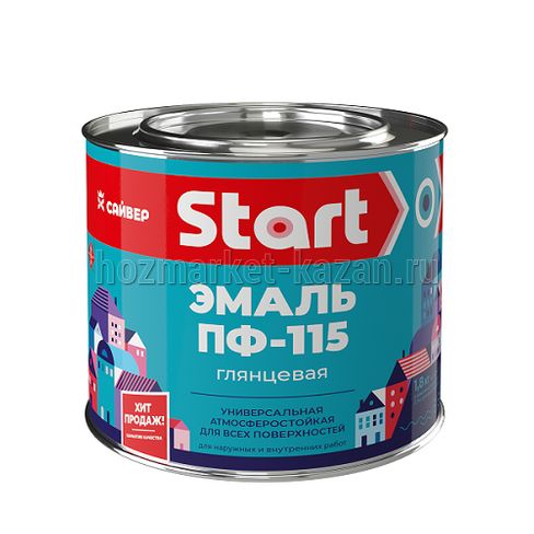 Эмаль ПФ-115 START красная 0,8 кг