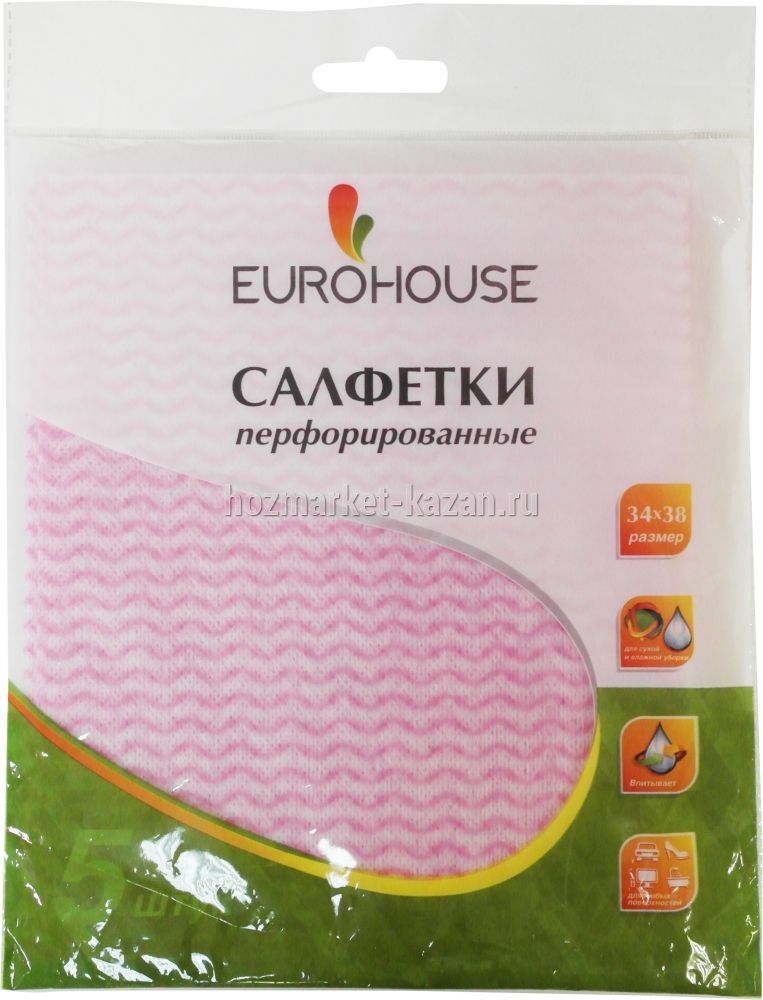 Салфетки перфорированные вискозные 34*38 см, 5 шт