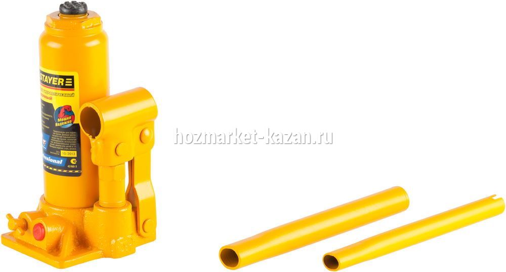 Домкрат STAYER гидравлический 3 т 180 - 340 мм, в кейсе