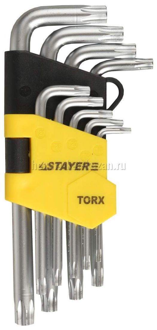 Набор шестигранных ключей STAYER MASTER 2-10 мм 9 шт 2743-Н9