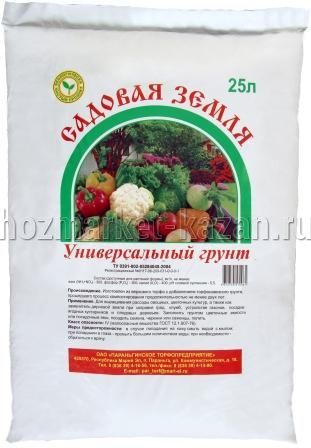 Грунт универсальный «Садовая земля» 25 л Параньга