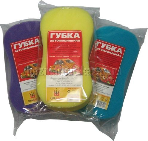 Губка для мытья автомобиля UfaPack 215 х 115 х 70 мм, 1 шт
