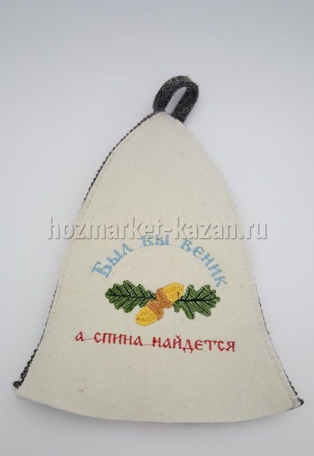 Шапочка для бани с надписью, рисунок в ассортименте