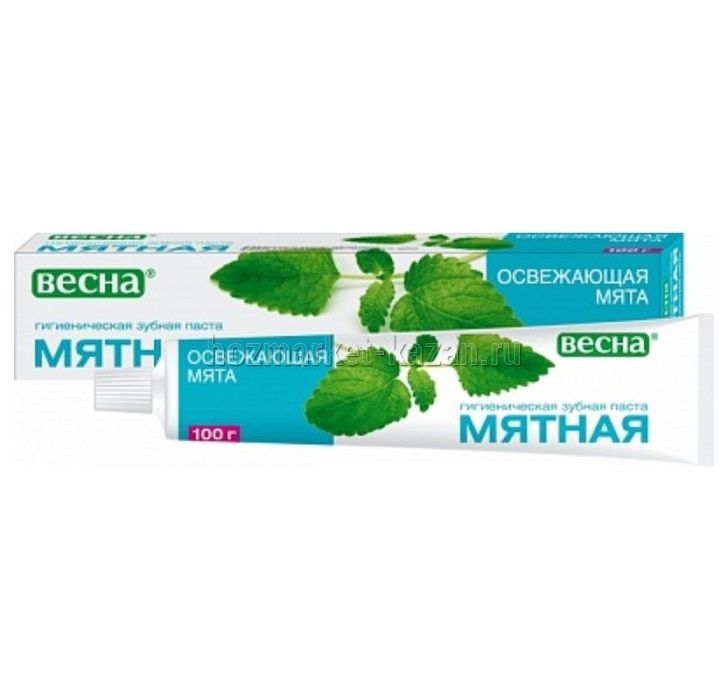 Зубная паста «Мятная» освежающая мята, 100 мл