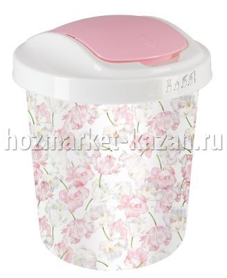 Контейнер для мусора круглый «Декор Цветы» 12 л SV4107