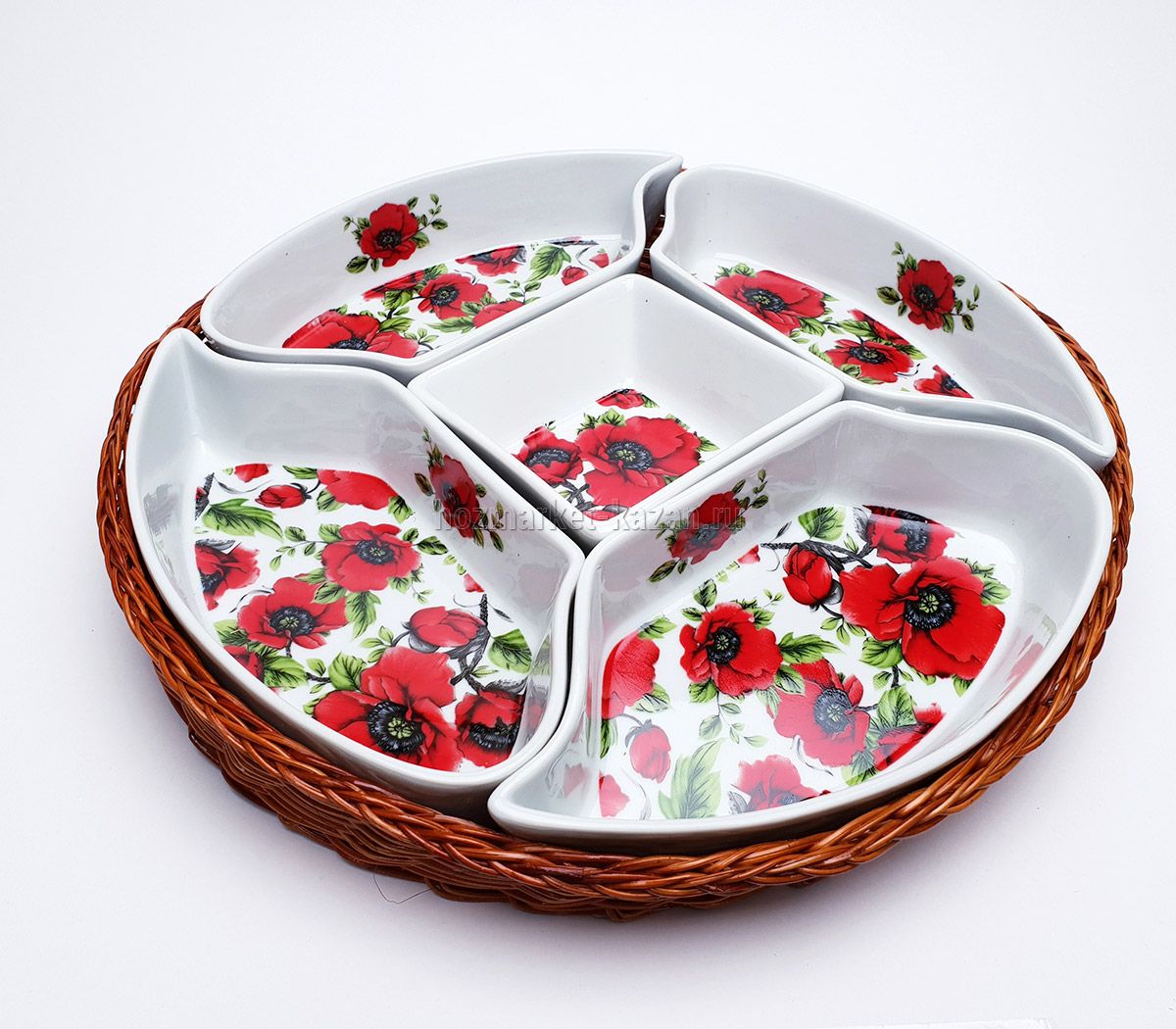 Менажница «Маки», диаметр 26,5 см