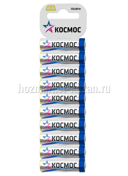 Батарейка Космос LR06, 10 шт, в блистере