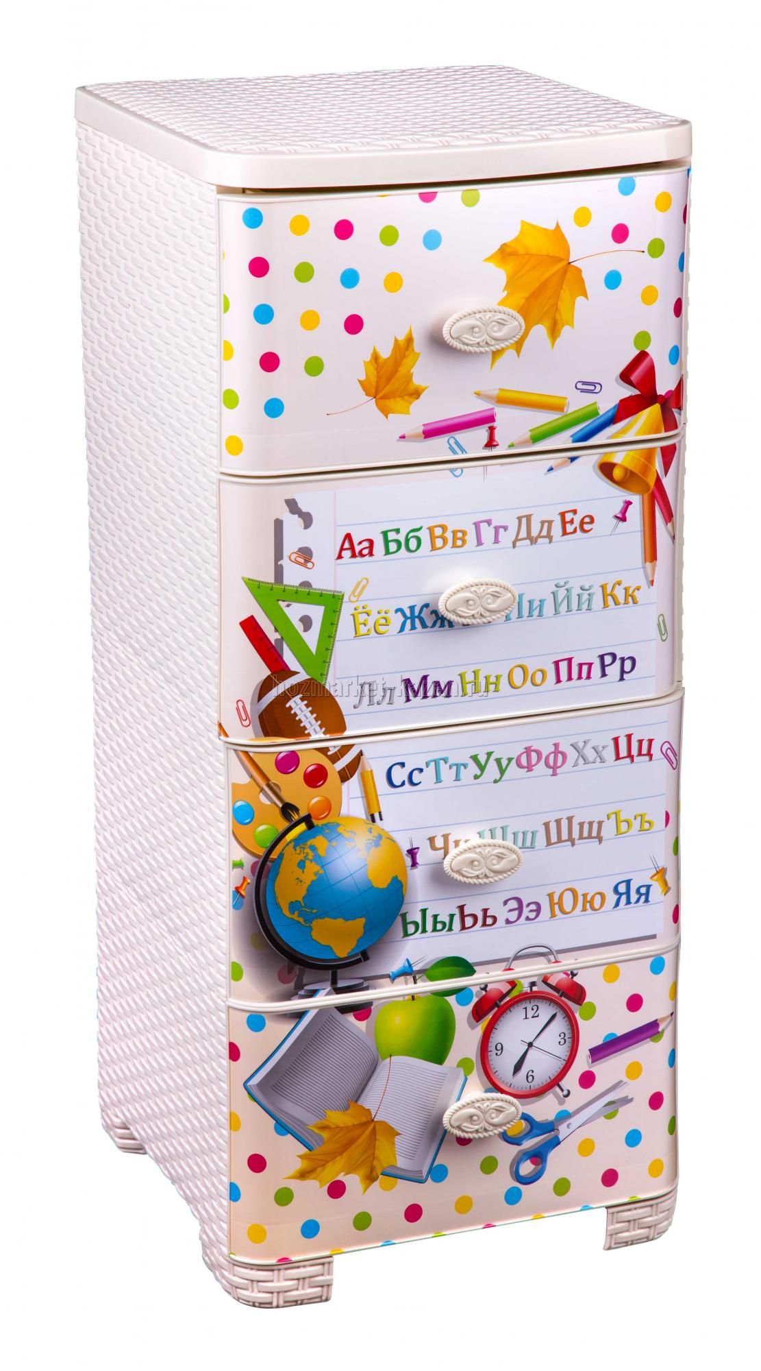 Комод 4-х секционный плетеный «Азбука»