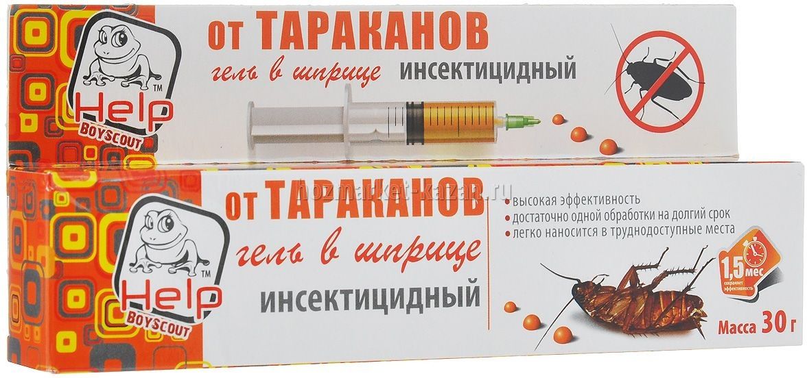 Гель от тараканов «Help», в шприце, 30 г