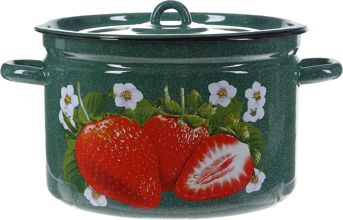 Кастрюля эмалированная 2,9 л, с крышкой, с рисунком, 1с16с/1
