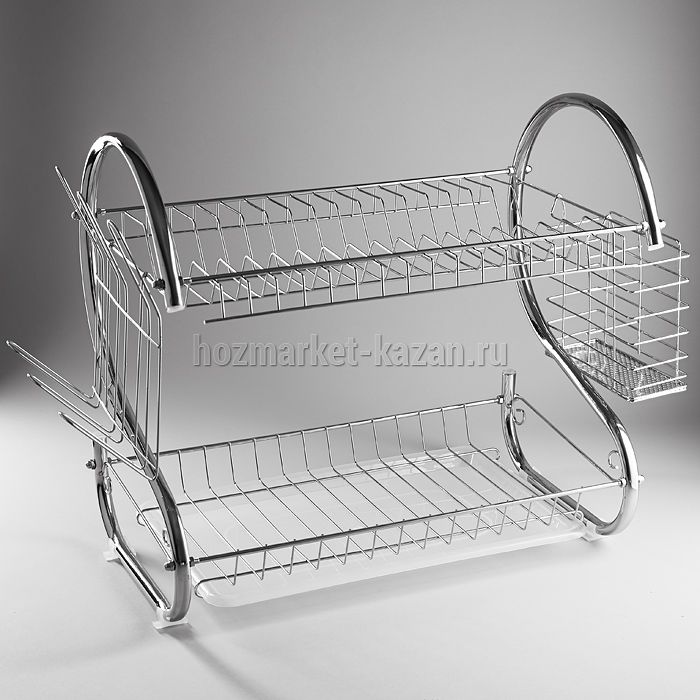 Сушилка для посуды 43х24х38,5 см двухуровневая WEBBER BE-7215
