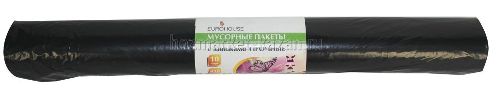 Мешки д/мусора с завязками 240л 10шт ПВД