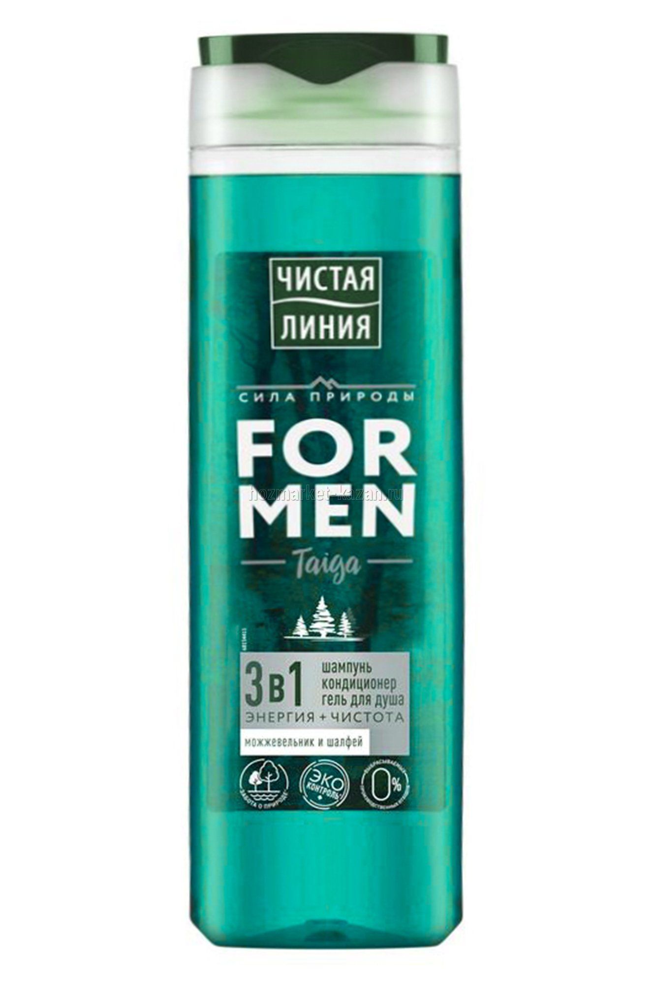Шампунь Чистая Линия For Men 3 в 1 Taiga, 250 мл