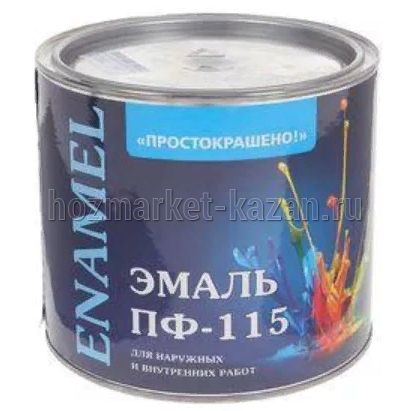 Эмаль ПФ-115 зеленая 1,9 кг ПРОСТОКРАШЕНО