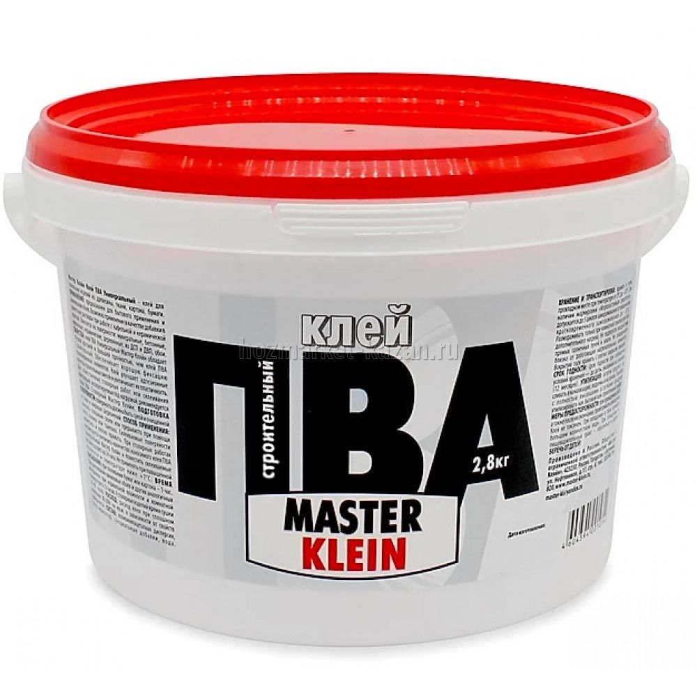 Клей строительный ПВА 2,8 кг Master Klein, морозостойкий -30 С