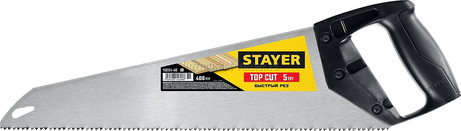 Ножовка ударопрочная пила Stayer «TopCut» 450 мм, 5 TPI, 15061-45_z02