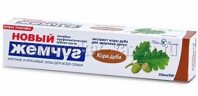 Зубная паста «Новый жемчуг» Кора дуба, 50 мл