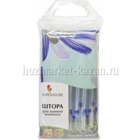 Штора для ванной «Голубая мечта» EuroHouse 7914