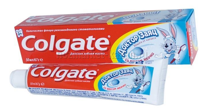 Зубная паста «Colgate» Доктор заяц, со вкусом жвачки, 50 мл