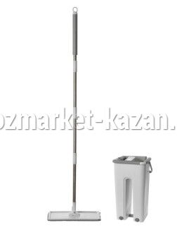 Швабра плоская Компакт с ведром с механизмом отжима Home Queen 71507