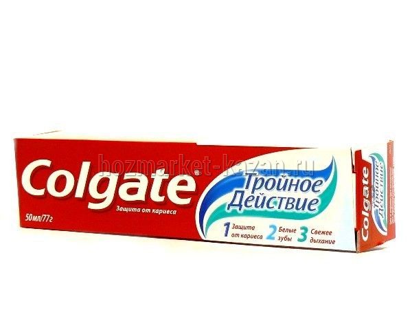 Зубная паста «Colgate» Тройное действие, 50 мл