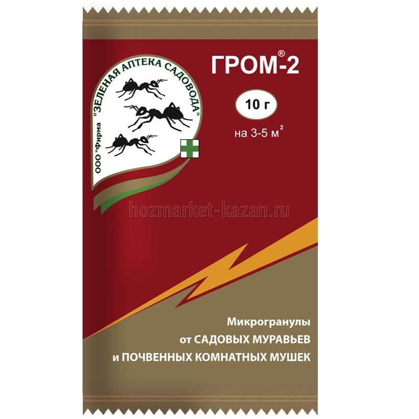 Гром-2 10 г (от садовых муравьев и комнатных почвенных мушек)
