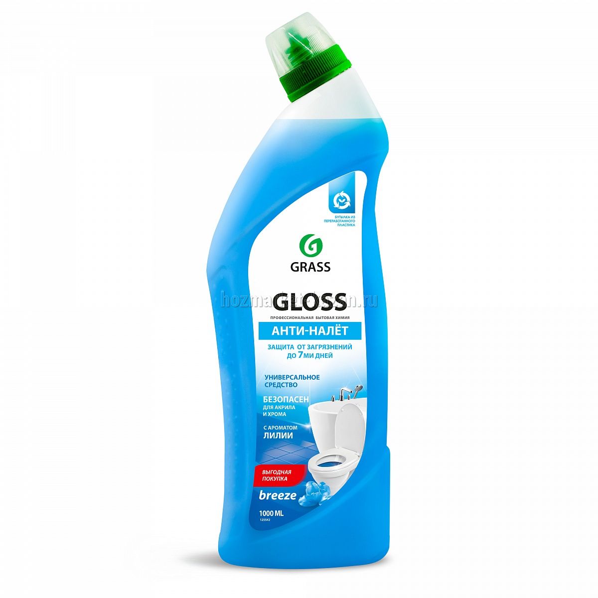 Гель для мытья туалета и ванн GraSS Gloss Breeze/Amber 1 л