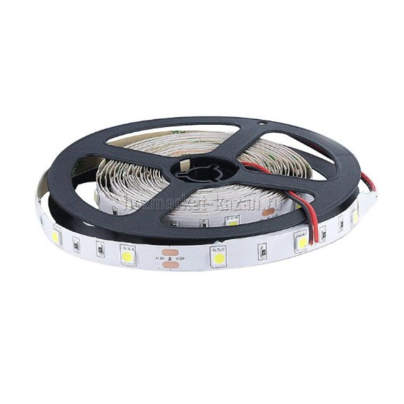 Лента светодиодная 12В IP20 30LED 5 м, 5020