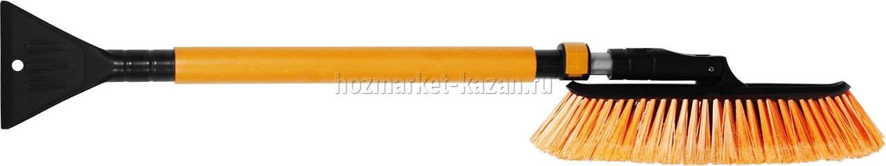 Щетка автомобильная для снега со скребком FROST-XXIV 74-107 см, политех 280х60 мм