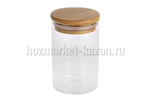 Банка для сыпучих продуктов с бамб.крышкой 280мл