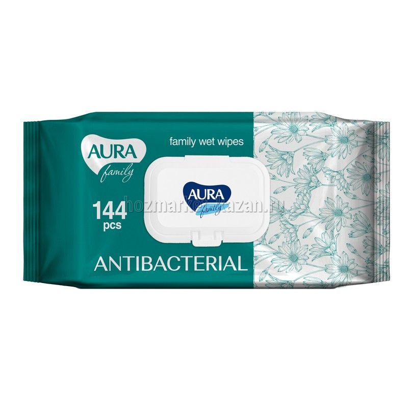 Салфетки влажные Aura 144шт