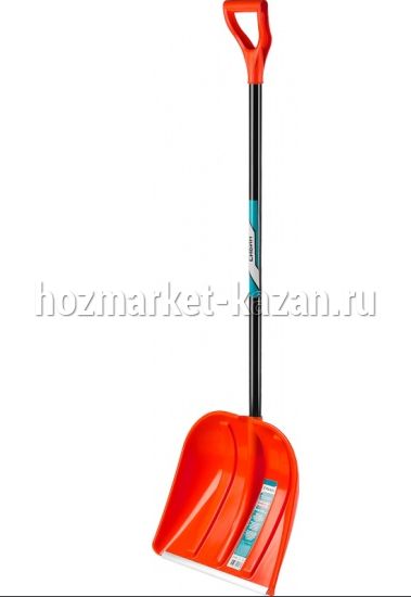 Лопата снеговая СИБИН 410мм алюм.черенок v-ручка