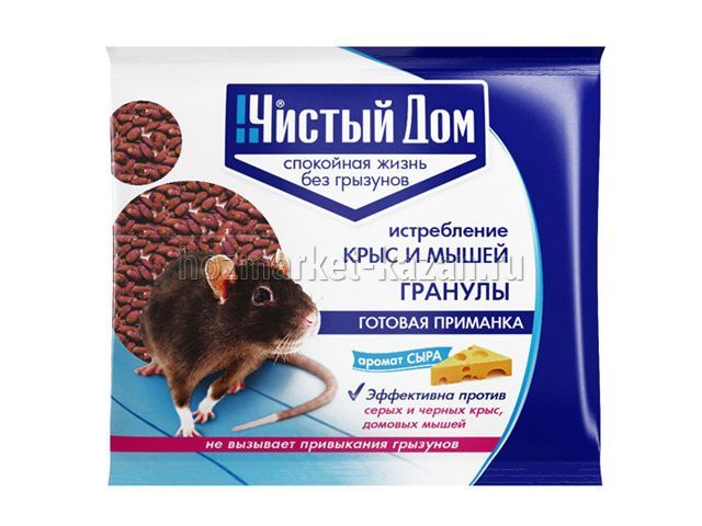 Зерновая приманка Чистый Дом «Форет» от грызунов, 100 гр