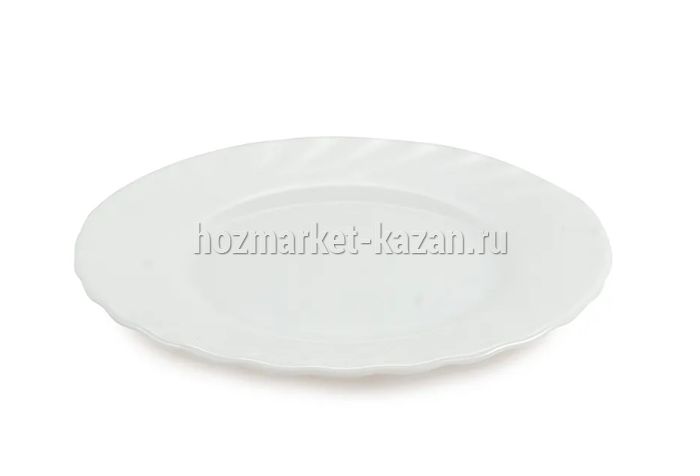 Тарелка стеклокерамика 8" 21,5см белье