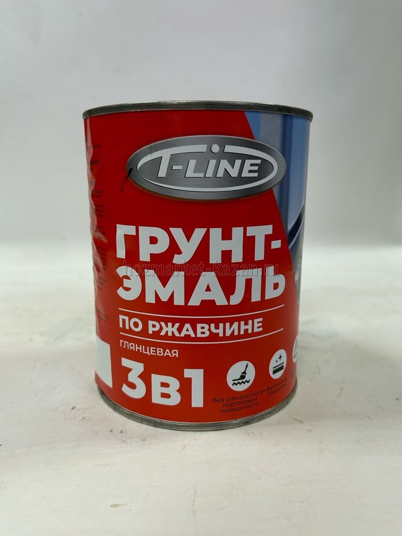 Грунт-эмаль по ржавчине 3в1 шоколадная 0,8кг